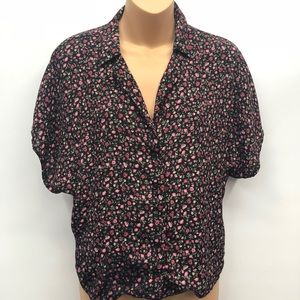 Forever 21 button down floral blouse